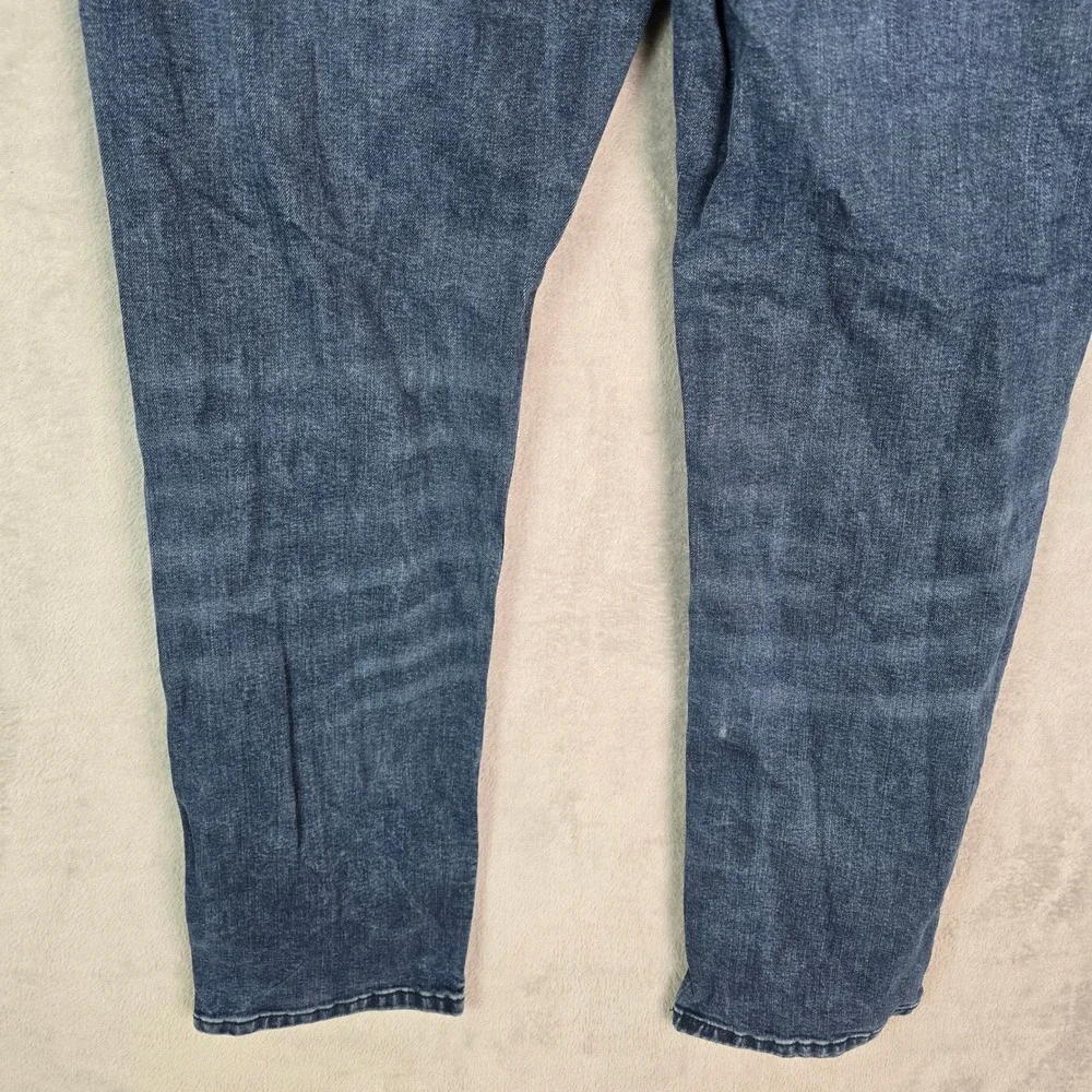 Levis 502 Regular Taper Mens Blue Jeans Dark Wash‎ 33x30 Stretch Denim 540196